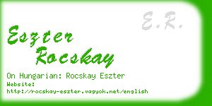 eszter rocskay business card